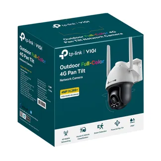 TP-Link – VIGI C540-4G(4mm) – 4MP 4G LTE Full-Color Wi-Fi Pan/Tilt Network Camera TP-Link – VIGI C540-4G(4mm) – 4MP 4G LTE Full-Color Wi-Fi Pan/Tilt Network Camera