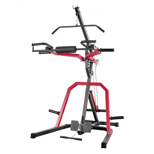 VEVOR Corner Leverage Gym Heim-Fitnessgerät mit 2:1-Verhältnis LAT Low Row System, Krafttrainingsgerät für Kniebeugen Kreuzheben Bankdrücken Bizepscurls, verstellbare Ganzkörper-Trainingsstation – Bild 10