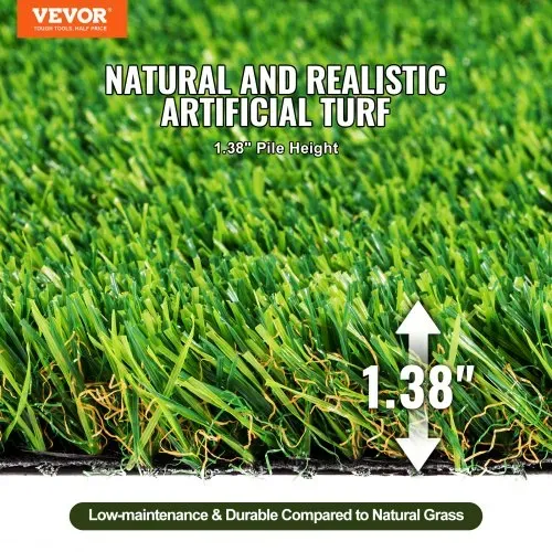VEVOR Kunstrasen 1220x1830mm Rasenteppich Meterware PP+PE-Materialien Kunstrasenteppich 35mm Florhöhe Dichte von 17.000 Stichen mit Entwässerungslöchern Ideal für Außengärten Innenhöfe VEVOR Kunstrasen 1220x1830mm Rasenteppich Meterware PP+PE-Materialien Kunstrasenteppich 35mm Florhöhe Dichte von 17.000 Stichen mit Entwässerungslöchern Ideal für Außengärten Innenhöfe