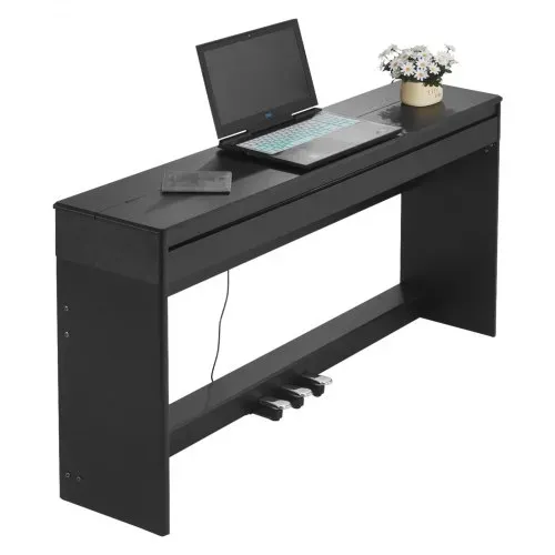 VEVOR Digitalpiano, 88 Tasten vollgewichtet anschlagdynamisch, E-Piano mit Möbelständer, Netzteil, Dreifachpedal, 680 Töne, unterstützt kabellose Verbindung, mit Kopfhörern, für Anfänger – Bild 10