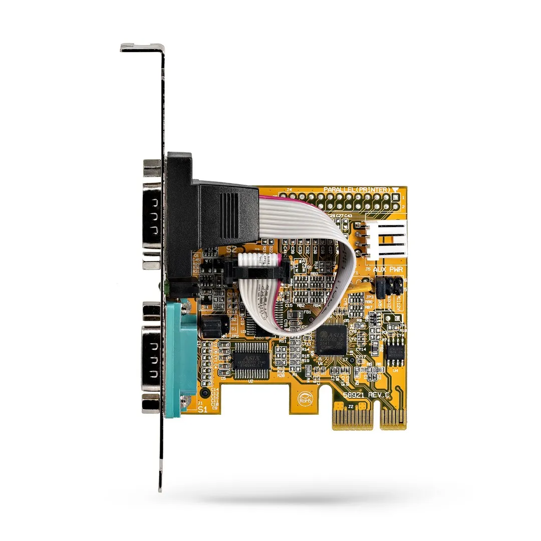 StarTech.com 2 Port PCI Express Serielle Schnittstellenkarte, PCIe auf RS232 (DB9), PC Serielle Karte/Erweiterungskarte, Voll-/Niedrigprofilblende, 2 Serielle Anschlüsse, 16C1050 UART, COM Retention, Windows/Linux – Bild 5