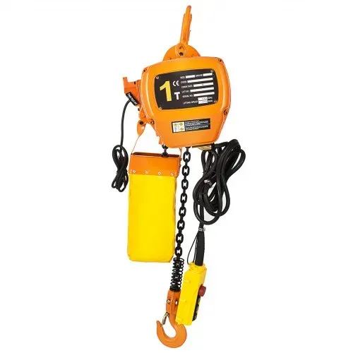 VEVOR Elektrischer Kettenzug, 2200 lbs Tragkraft, 13 ft Hubhöhe, 11 ft/min Geschwindigkeit, 230 V, einphasiger Brückenkran mit G80-Kette, 10,8 ft Kabelfernbedienung für Garage, Geschäft, Hotel, Zuhause – Bild 10