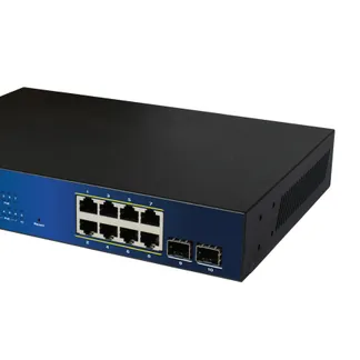 ALLNET Switch smart managed Layer2 10 Port • PoE Budget 140W • 8x PoE at • 2x SFP • 19″ • Lüfterlos • ALL-SG8310v2PM ALLNET Switch smart managed Layer2 10 Port • PoE Budget 140W • 8x PoE at • 2x SFP • 19″ • Lüfterlos • ALL-SG8310v2PM