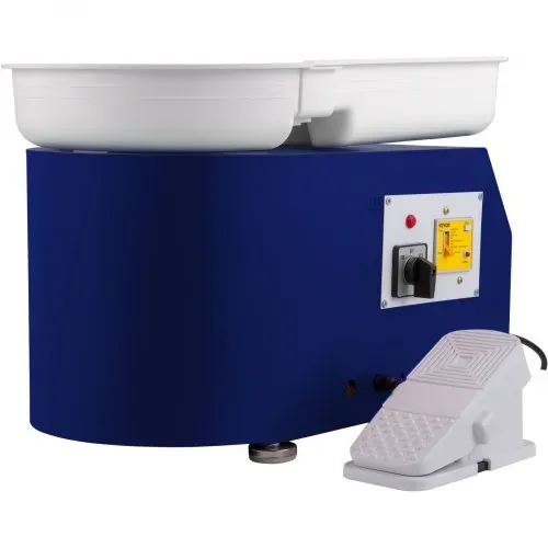 VEVOR Töpferscheibe 350 W, Keramik Rad Maschine 220 V, Elektrische Töpferscheibe 28 cm Plattenteller, Fußpedaleinstellung, 60 dB, Drehscheibe Töpferei Kunstwerk DIY Basteln 300 U/min, Blau, 13,3 kg – Bild 8