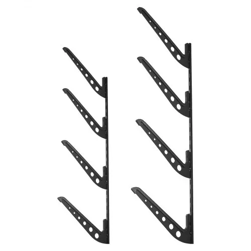 VEVOR Surfbrett-Wandhalterung (4 Ebenen) horizontales Surfbrett-Rack Aufhänger zur Aufbewahrung & Präsentation, höhenverstellbarer Organizer für Kiteboards Shortboards Skier Snowboards Schwarz – Bild 10