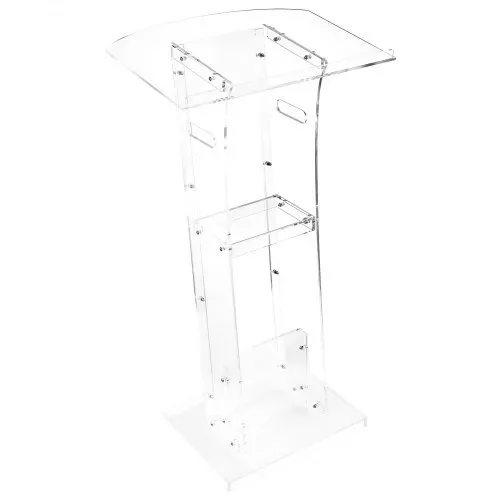 VEVOR Podiumständer Rednerpult (109 cm) aus Acryl, tragbarer Laptop-Schreibtisch mit breiter Lesefläche & Ablagefläche & Buchstopper, bodenstehend, für Klassenzimmer Hochzeiten Konferenzen VEVOR Podiumständer Rednerpult (109 cm) aus Acryl, tragbarer Laptop-Schreibtisch mit breiter Lesefläche & Ablagefläche & Buchstopper, bodenstehend, für Klassenzimmer Hochzeiten Konferenzen