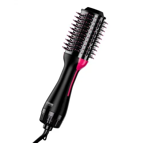 VEVOR Warmluftbürste Set, 4-in-1 Airstyler, Hairstyler mit 75 mm ovalem Zylinder mit Keramikbeschichtung und 3 Heizstufen, professionelle Heißluft-Stylingbürste zum Glätten, Trocknen und Locken – Bild 9