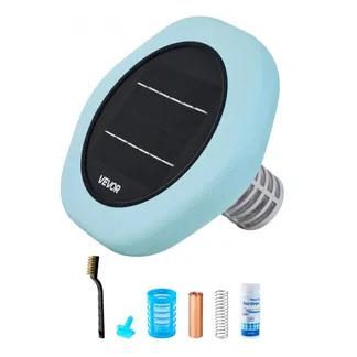 VEVOR Solar-Poolionisator bis zu 170343 L, Schwimmender Automatischer Wasserreiniger und -filter, Chlorfreies Wasser, Sechseckiger Kupfer-Poolionisator mit Kupferanode & Feder & Bürste & Filter VEVOR Solar-Poolionisator bis zu 170343 L, Schwimmender Automatischer Wasserreiniger und -filter, Chlorfreies Wasser, Sechseckiger Kupfer-Poolionisator mit Kupferanode & Feder & Bürste & Filter