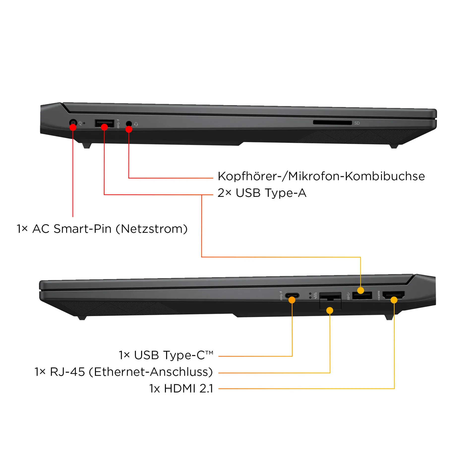 HP Victus Gaming 15-fa2160ng Intel® Core™ i5 i5-13420H Laptop 39,6 cm (15.6") Full HD 24 GB DDR5-SDRAM 512 GB SSD NVIDIA GeForce RTX 5050 Wi-Fi 6 (802.11ax) Windows 11 Home Schwarz – Bild 4