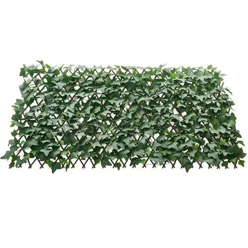 VEVOR Künstliche Hecke 63,5x320 cm, Pflanzenwand, Ausziehbarer Sichtschutz, Efeu-Sichtschutzzaun, Windschutz, Heckenzaun, Kunstpflanzen Balkonverkleidung für Hochzeiten, Außengärten, Hinterhöfe – Bild 10