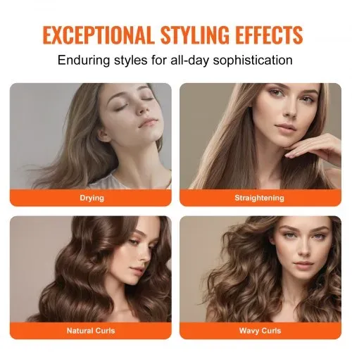 VEVOR 4-in-1-Multi-Haarstyler, 110.000 U/min Hochgeschwindigkeits-Ionen-Airstyler mit 3 Bürsten und 1 Düse, 4 Temperatur- und 3 Geschwindigkeitsstufen, Föhnbürste für Locken, Styling und Volumen – Bild 2