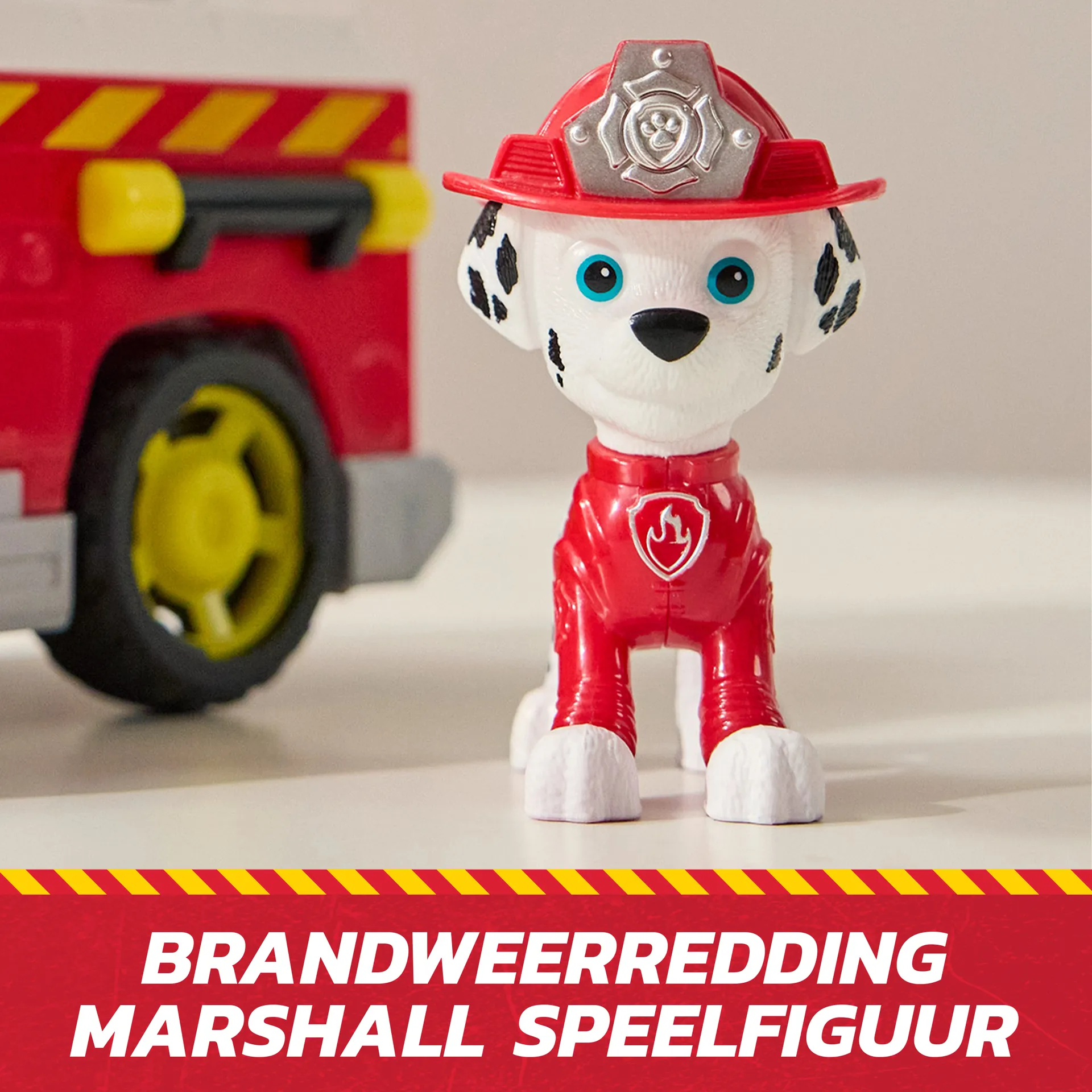 PAW Patrol Fire Rescue - Marshalls Feuerwehr-Fahrzeug mit kippbarer Leiter, Geschoss-Abwurf und Marshall Hundefigur – Bild 7