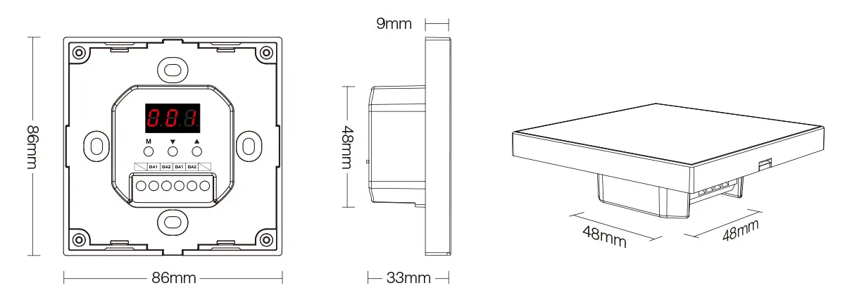 MiBoxer DP2S LED DALI Color Temperature Smart Panel Fernbedienung (DT8) – Bild 3