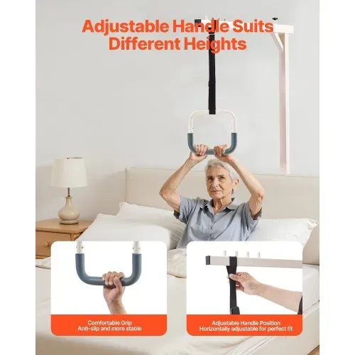 VEVOR Bettgalgen 965x770x1720mm, freistehender Krankenaufrichter bis 113 kg Tragkraft, Bettaufrichter für ältere & behinderte Menschen, ideal für Krankenhäuser, Pflegeheime, häusliche Pflege – Bild 3