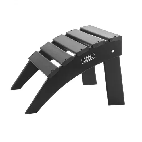 VEVOR Fußstütze für Adirondack-Stühle, 475x500x330 mm, klappbarer Adirondack-Ottomane aus HDPE-Kunststoff, Gartenstuhl weit verbreitet für Außenbereich, Veranda, Pool, Rasen, Hinterhof, schwarz – Bild 8