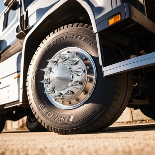 VEVOR Radkappen für Hinterachs Achsabdeckung mit Spikes für Sattelschlepper, rostbeständige ABS Radmutternabdeckungen, komplettes Kombi-Set mit 2 Vorder- und 4 Hinterachsnabenabdeckungen – Bild 7