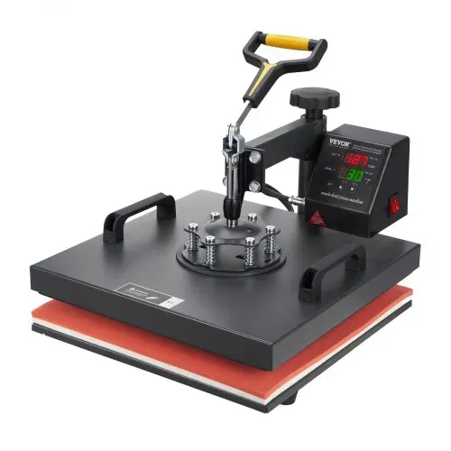 VEVOR Transferpresse 38 x 38 cm, Wärmepresse 220 V, Transferpresse 1200 W, Textilpresse 14 x 7,6 cm, Hemdenpresse Max. 250 °C, Sublimationspresse, Hobby T-Shirt Presse – Bild 9