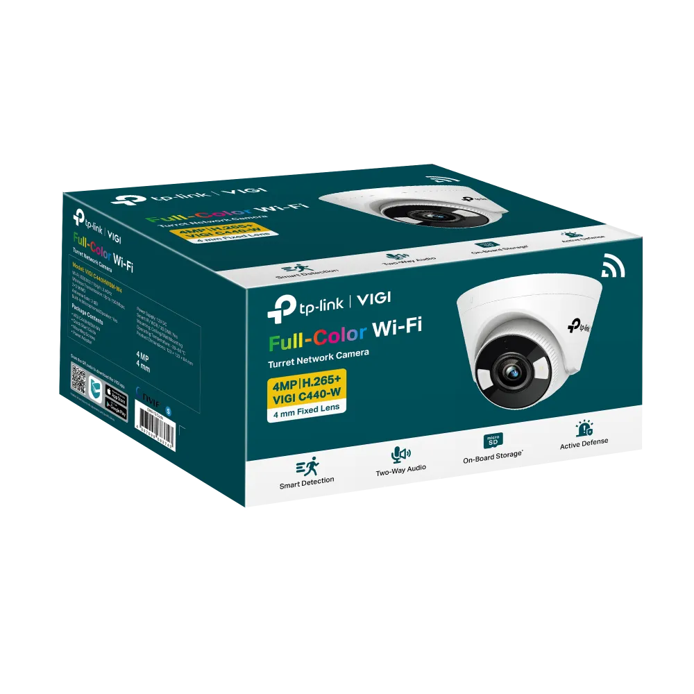 TP-Link - 4MP Full-Color Turret Network Camera - VIGI C440(4mm) – Bild 4