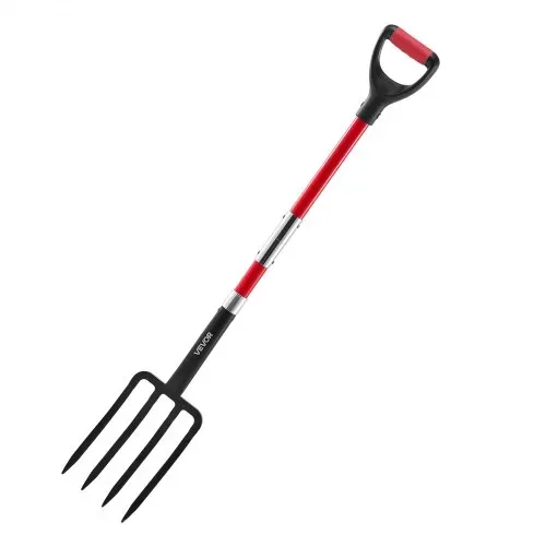 VEVOR Dunggabel, 4-Zinken-Heugabel mit Fiberglasstiel, 1150 mm Mistgabel, Mistforke mit Y-Griff, Spatengabel aus geschmiedetem Stahl für Heu, Kartoffelkompostierung, Umpflanzen und Belüftung – Bild 8