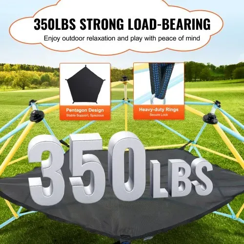 VEVOR Hängematte, Zubehör für Kletterdom, geeignet für 304,8 cm Kletterdom, Tragkraft 158 kg, Klettergerüst-Hängematte Outdoor (nur Hängematte) – Bild 3
