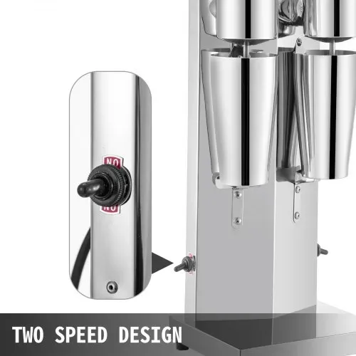 VEVOR Getränkemixer 150W, Milchshaker Elektrisch 800ml, Doppelköpfe, Silbrig, Elektrischer Mixer für Shakes, Cocktailmixer, Milchshake Maschine, Bar Mixer, Standmixer, Gewerbliche Privatgebrauch – Bild 3