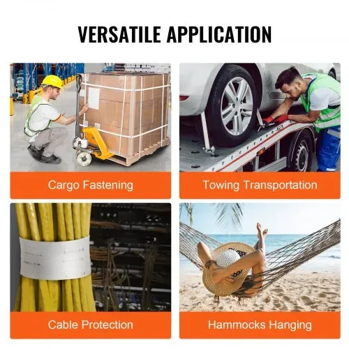VEVOR Polyester Umreifungsband 998 kgf Zugfestigkeit, Kraftband 33 m x 1,6 cm, Polyesterband, zum Verpacken, Versenden, Festziehen von Ausrüstung, für Heimwerkerarbeiten und Verkabelungen – Bild 5