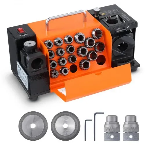 VEVOR Bohrerschleifgerät 120 W Bohrerschleifmaschine 4500 U/min Schärfstation 45# Stahl Bohrerschärfgerät 95-135° Einstellbarer Spitzenwinkel 18 Spannzangen Geeignet für Bohrerdurchmesser φ3–20 mm VEVOR Bohrerschleifgerät 120 W Bohrerschleifmaschine 4500 U/min Schärfstation 45# Stahl Bohrerschärfgerät 95-135° Einstellbarer Spitzenwinkel 18 Spannzangen Geeignet für Bohrerdurchmesser φ3–20 mm