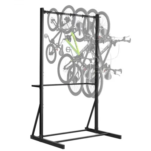 VEVOR Fahrradständer für 5 Fahrräder, Fahrradhalter mit 5 Hochleistungshaken, aus Karbonstahl, 136 kg Tragkraft, vertikaler Fahrradbodenständer für Garage, Wohnzimmer, Innenschuppen VEVOR Fahrradständer für 5 Fahrräder, Fahrradhalter mit 5 Hochleistungshaken, aus Karbonstahl, 136 kg Tragkraft, vertikaler Fahrradbodenständer für Garage, Wohnzimmer, Innenschuppen
