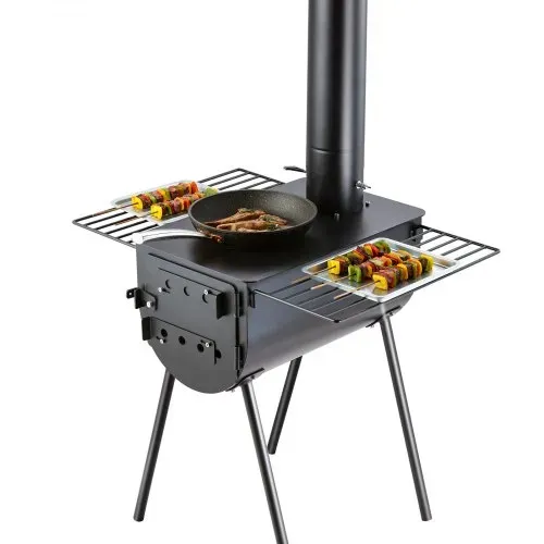 VEVOR Tragbarer Holzofen, Camping-Hot-Zelt-BBQ-Ofen, 300 cm, für den Außenbereich mit Rohren – Bild 10