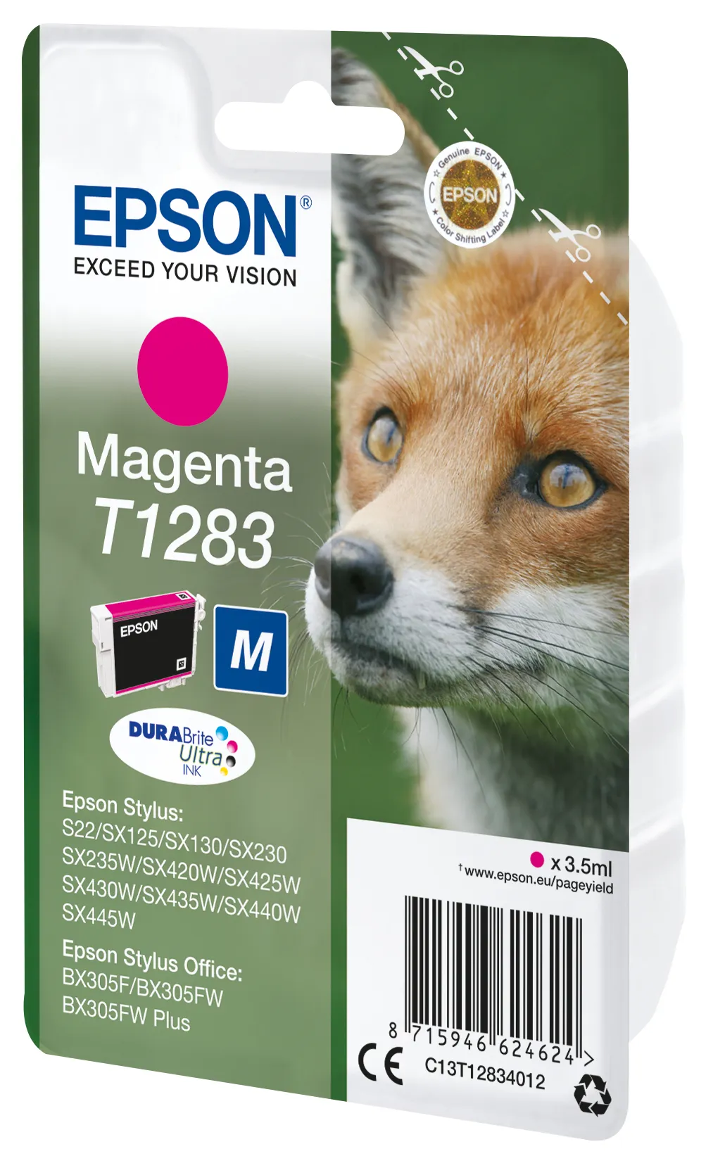 Epson Fox Singlepack Magenta T1283 DURABrite Ultra Ink – Bild 2