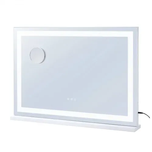 VEVOR Hollywood Schminkspiegel, Kosmetikspiegel mit 3 Farbbeleuchtungsmodi, Schminkspiegel mit LEDs, 5-fache Vergrößerung, USB-Anschluss, Smart-Touch-Steuerung, Wandmontage auf Schreibtisch, 797x547mm – Bild 10
