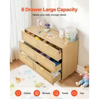 VEVOR Rattankommode Aufbewahrungsschrank mit 6 Schubladen & Metallgriffen und -beinen, moderner Rattanschrank für Schlafzimmer Wohnzimmer Flur (120 x 39,5 x 85,4 cm) Kleidungsschrank VEVOR Rattankommode Aufbewahrungsschrank mit 6 Schubladen & Metallgriffen und -beinen, moderner Rattanschrank für Schlafzimmer Wohnzimmer Flur (120 x 39,5 x 85,4 cm) Kleidungsschrank