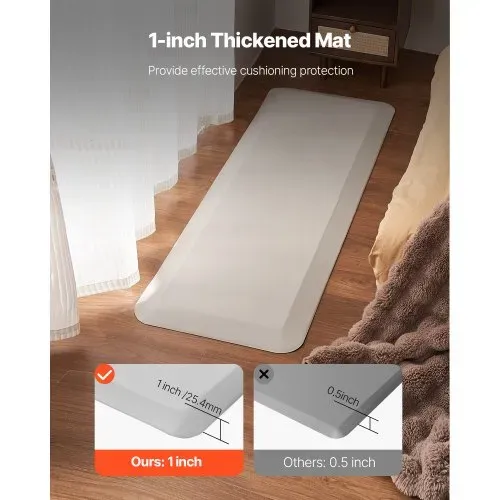 VEVOR Fallmatte für ältere Menschen 609,6x1778 mm, 25,4 mm dickes Sturzpräventionspad mit abgeschrägter Kante, rutschfeste Sicherheitsbodenmatte am Bett für Senioren, Behinderte, Patienten – Bild 2