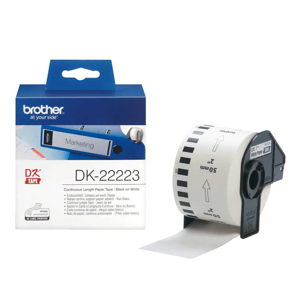 Brother DK-22223 Druckeretikett Weiß Brother DK-22223 Druckeretikett Weiß