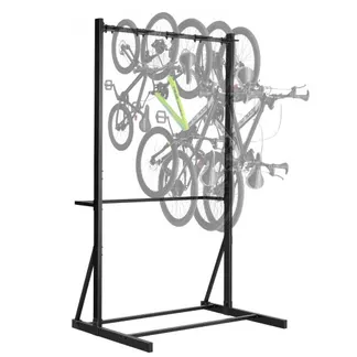 VEVOR Fahrradständer für 5 Fahrräder, Fahrradhalter mit 5 Hochleistungshaken, aus Karbonstahl, 136 kg Tragkraft, vertikaler Fahrradbodenständer für Garage, Wohnzimmer, Innenschuppen VEVOR Fahrradständer für 5 Fahrräder, Fahrradhalter mit 5 Hochleistungshaken, aus Karbonstahl, 136 kg Tragkraft, vertikaler Fahrradbodenständer für Garage, Wohnzimmer, Innenschuppen