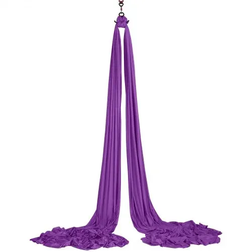 VEVOR Aerial Yoga Hängematte Set 8 x 2,8 m, Lila Aerial Yoga Swing Air Fliegen, Indoor Aerial Yoga Hammock Swing 1000 kg Max. Tragfähigkeit, inkl. Yoga-Socken & Stahlkarabiner & Alu-Drehgelenk – Bild 9