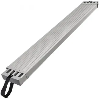VEVOR Teleskop-Arbeitsplanke aus Aluminium, 2,4–3,9 m, 227 kg Tragkraft, 31,8 cm breites Aluminium-Gerüstbrett, Verlängerungs-Bühnenbrett mit rutschfester Plattform, Gerüstleiter-Zubehör VEVOR Teleskop-Arbeitsplanke aus Aluminium, 2,4–3,9 m, 227 kg Tragkraft, 31,8 cm breites Aluminium-Gerüstbrett, Verlängerungs-Bühnenbrett mit rutschfester Plattform, Gerüstleiter-Zubehör