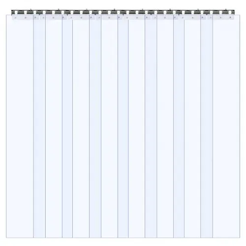 VEVOR Transparenter PVC-Streifenvorhang, 1220x2134 mm, 2 mm Dicke, 8 Stk. Lamellenvorhang, -55,6℃ bis 30℃ Vorhangstreifen, Kunststoff-Türstreifen für Lager-, Gefrier- und Garagentore – Bild 10