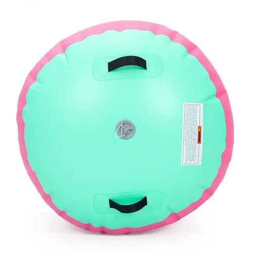 VEVOR Airtrack Rolle 120 x 75 cm Aufblasbare Turnrolle mit Pumpe Pink, für Turnhallen, Schulen, Vereine und Gärten, 200 kg Tragkraft, Einstellbarer Luftdruck, Silikongriffe, Schlauch und Tasche – Bild 10