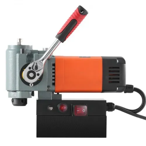 VEVOR Magnetbohrmaschine, Kernbohrmaschine 1300 W, flache tragbare Magnetbohrmaschine mit Kühlvorrichtung und Überlastschutz, Magnetpresse für Geräteinstallation, Industrie, Metallbearbeitung, Orange – Bild 8