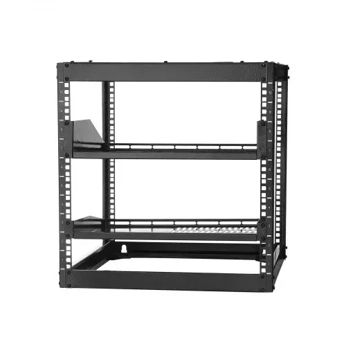 VEVOR 10U Open Frame Netzwerk-Rack, 585 mm Tiefe, Wandmontage oder als Stand-Server-Rack, 4-Pfosten-Konstruktion, mit belüfteten Regalen & Montagezubehör, für all Netzwerk-IT-Geräte &AV-Ausrüstung – Bild 9