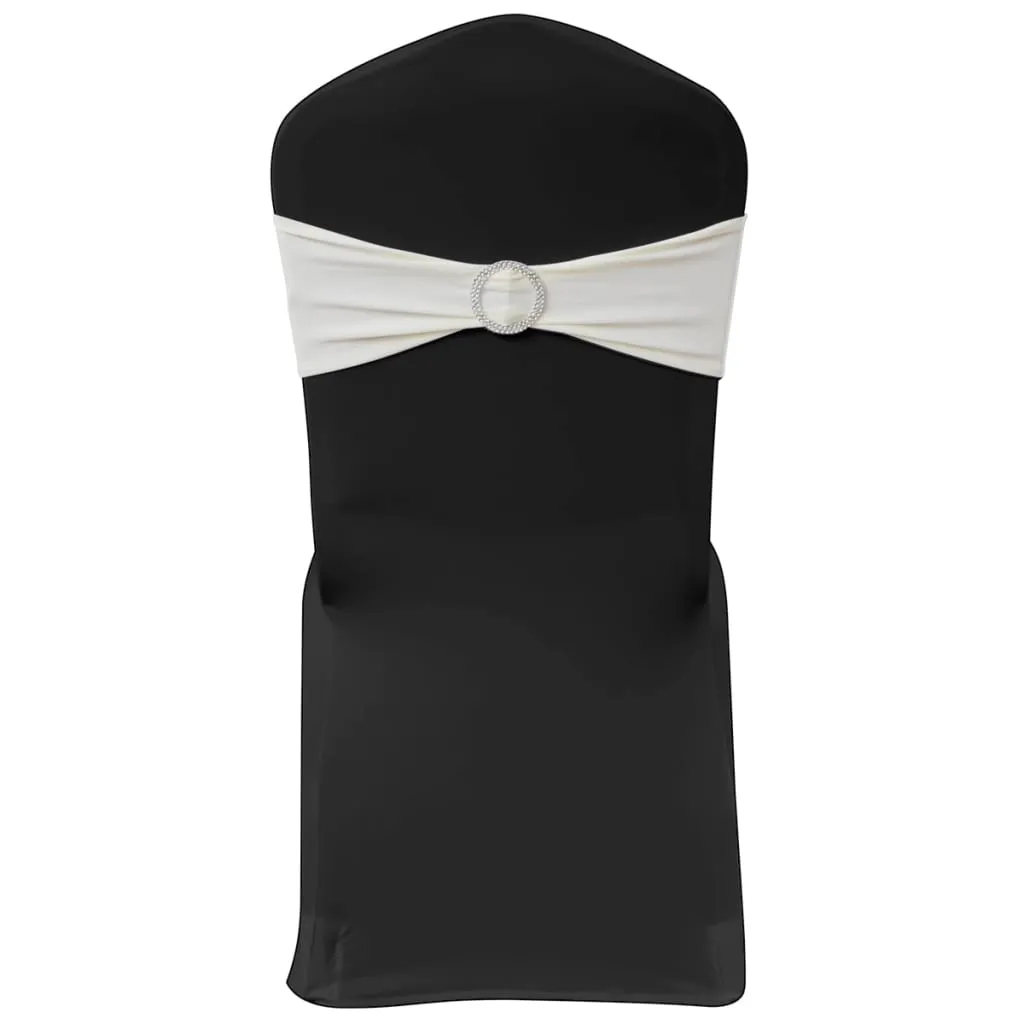 vidaXL 25 x Stretch Stuhlschleifen + Diamant Schnalle cremefarben vidaXL 25 x Stretch Stuhlschleifen + Diamant Schnalle cremefarben