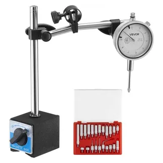 VEVOR Messuhr, Messstativ mit Doppelstangenständer & Aufbewahrungskoffer, 0,03 mm Genauigkeit, 0–25,4 mm Bereich, Messuhrhalter, nicht magnetische Zentrierstangen für die Maschineneinrichtung VEVOR Messuhr, Messstativ mit Doppelstangenständer & Aufbewahrungskoffer, 0,03 mm Genauigkeit, 0–25,4 mm Bereich, Messuhrhalter, nicht magnetische Zentrierstangen für die Maschineneinrichtung