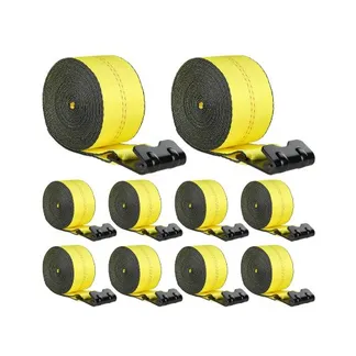 VEVOR Windengurte, 4″ x 40′, 6000 lbs Tragfähigkeit, 18000 lbs Bruchfestigkeit, LKW-Gurte mit flachem Haken, Ladungskontrolle für Anhänger, Bauernhöfe, Rettungen, Baumschoner, Gelb (10er-Pack) VEVOR Windengurte, 4″ x 40′, 6000 lbs Tragfähigkeit, 18000 lbs Bruchfestigkeit, LKW-Gurte mit flachem Haken, Ladungskontrolle für Anhänger, Bauernhöfe, Rettungen, Baumschoner, Gelb (10er-Pack)