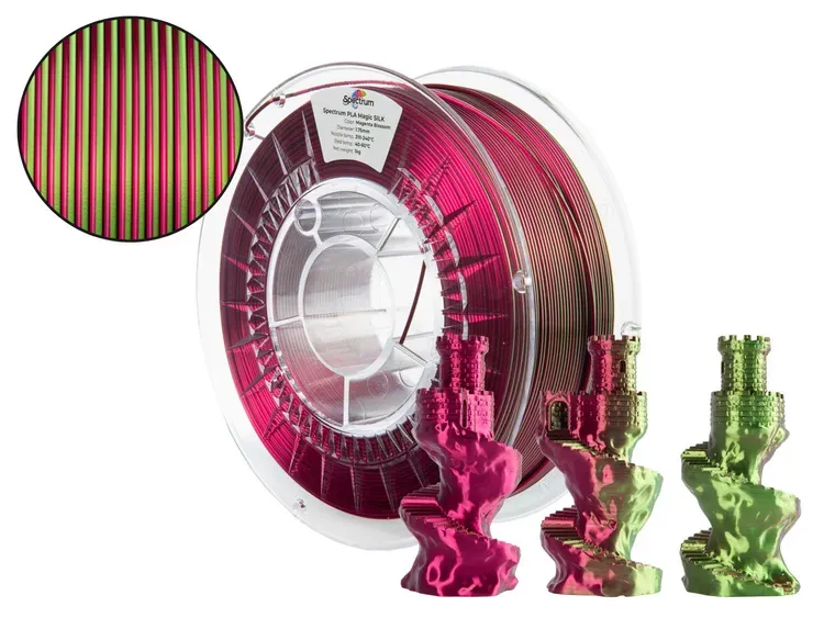 Filament Spectrum · PLA Magic SILK · MAGENTA BLOSSOM · 1.75mm · 1kg – Bild 2