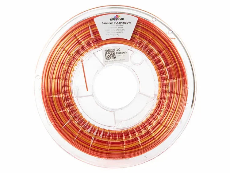 Spectrum Filament · PLA SILK Rainbow · FIRE RED · 1.75mm · 1kg – Bild 4