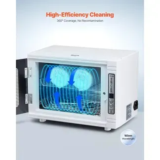 VEVOR UV Sterilisator Nagelwerkzeug-Reinigungsmaschine (12 L / 5 W) multifunktionale Nagelreiniger Sterilisator mit Timer-Einstellung, Reinigungskabinett mit Tür aus gehärtetem Glas, für Labore VEVOR UV Sterilisator Nagelwerkzeug-Reinigungsmaschine (12 L / 5 W) multifunktionale Nagelreiniger Sterilisator mit Timer-Einstellung, Reinigungskabinett mit Tür aus gehärtetem Glas, für Labore