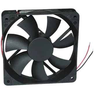 Lüfter, 120×120 mm, 12 V= Kunststoff, 230 mA, 2.000 rpm, 31,3 dBa Lüfter, 120×120 mm, 12 V= Kunststoff, 230 mA, 2.000 rpm, 31,3 dBa