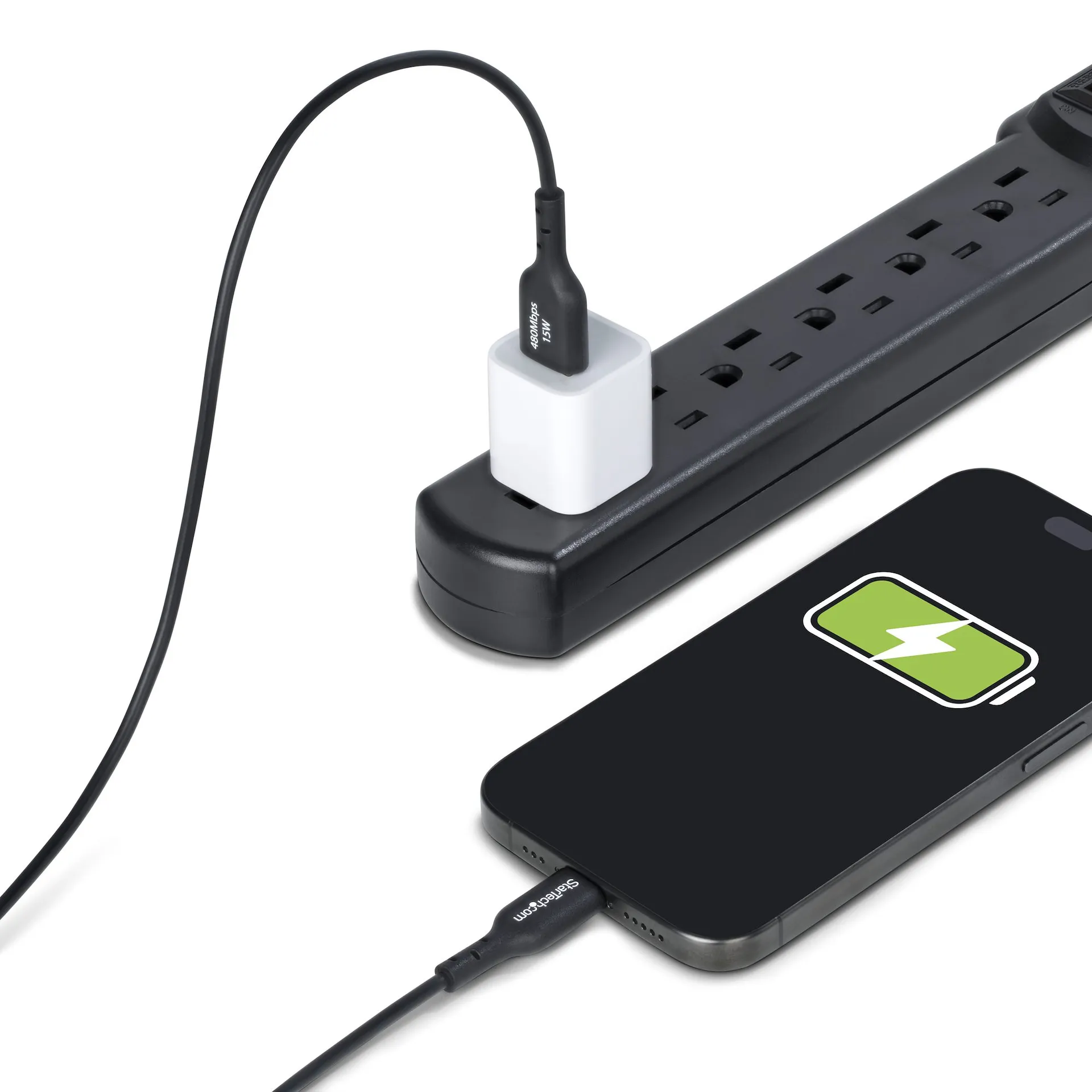 StarTech.com 1m USB-A auf USB-C Ladekabel, USB-A auf Typ-C Schnellladekabel, 3A, USB 2.0 Datenübertragung, Schwarz, Stecker auf Stecker – Bild 7
