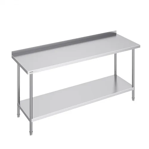 VEVOR Edelstahl-Arbeitstisch, gewerblicher Arbeitstisch zur Lebensmittelzubereitung, Arbeitstisch aus Metall mit einstellbarer Höhe für Restaurant, Zuhause und Hotel 610 x 1829 x 914 mm VEVOR Edelstahl-Arbeitstisch, gewerblicher Arbeitstisch zur Lebensmittelzubereitung, Arbeitstisch aus Metall mit einstellbarer Höhe für Restaurant, Zuhause und Hotel 610 x 1829 x 914 mm